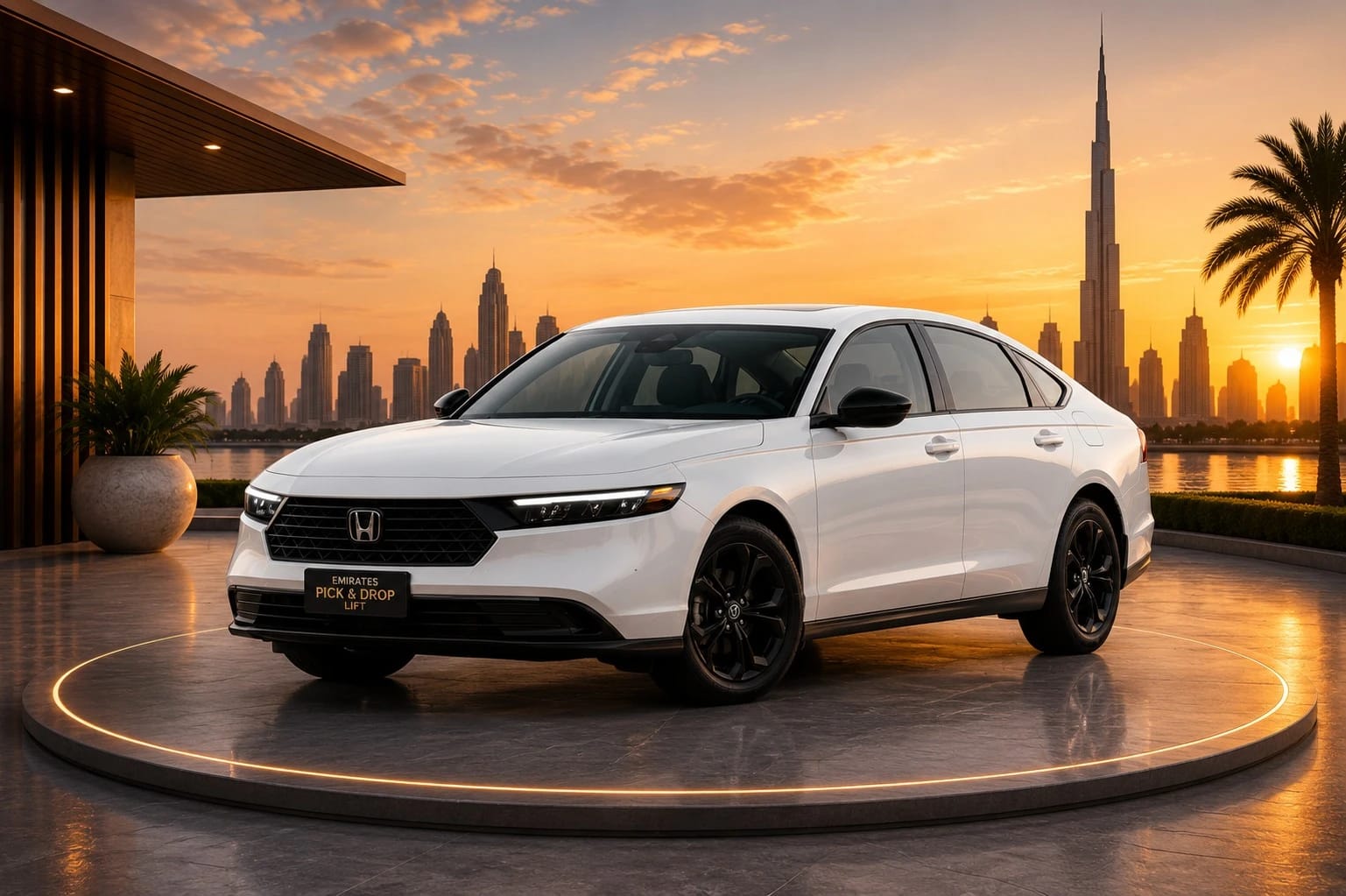 Honda Accord sedan available for private car lift bookings in the UAE