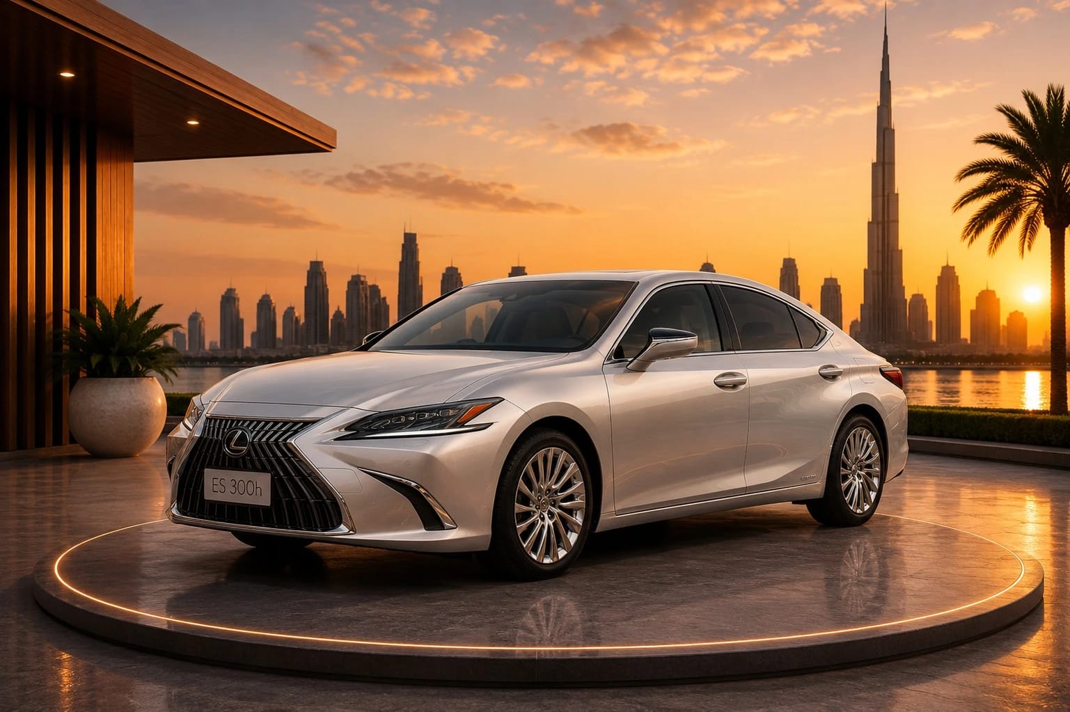Lexus ES 300H luxury sedan for executive travel and airport transfers in the UAE